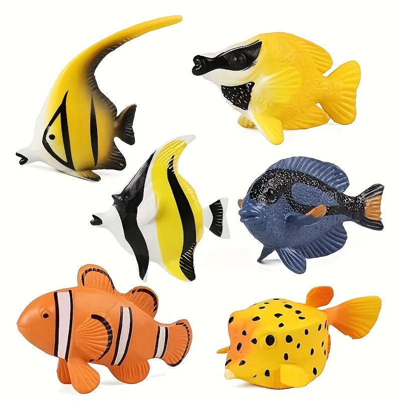 6pcs Mini Ocean Small Fish Soft Glue Children's Toys