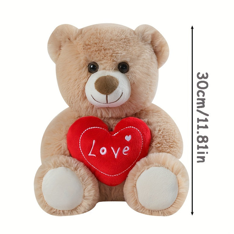 Soft Love Heart Bear & Dog Plush Toy - Perfect Christmas Gift for Anyone