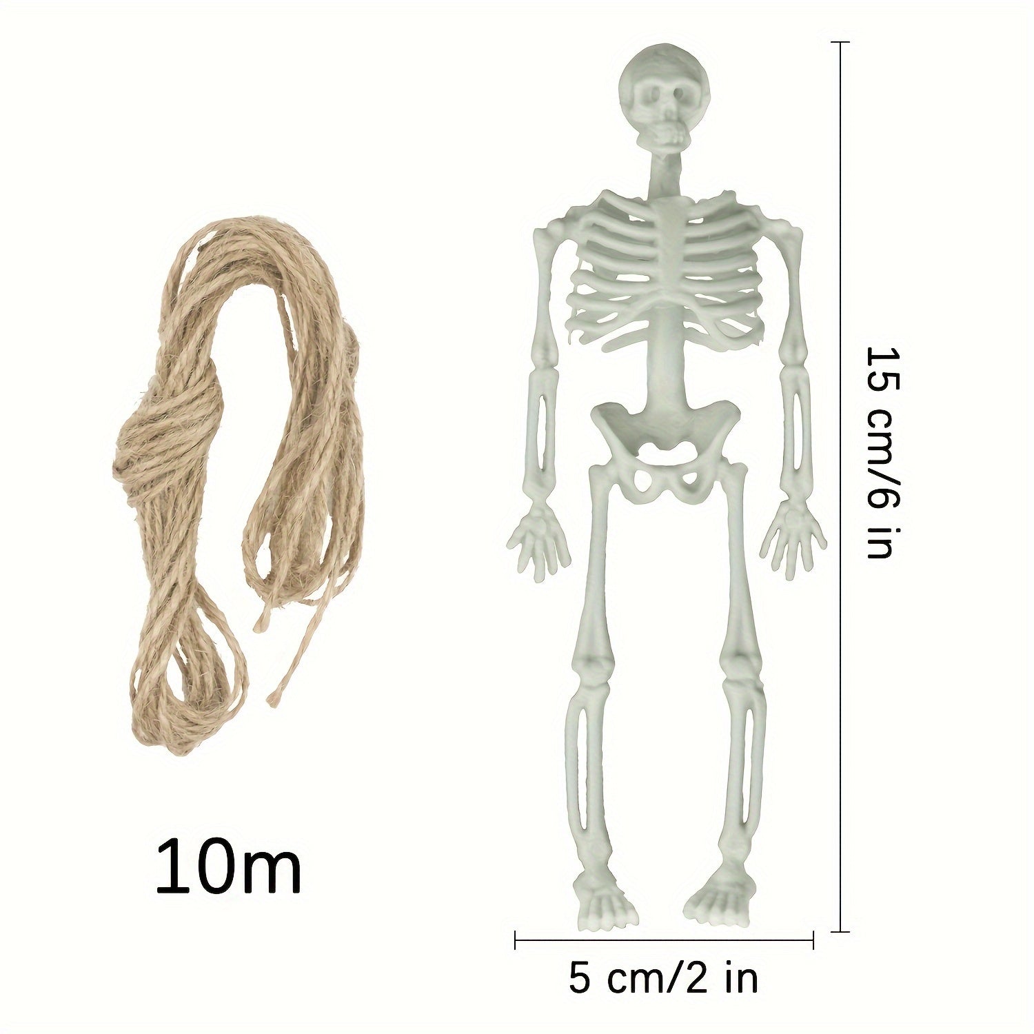 12 Pack Mini Skeleton Figurines for Halloween Party Favors