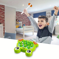 Whack a Frog Game with 2 Hammers Perfect Birthday Gift Green PP Material