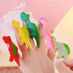 Dino Slingshot Finger Toys TPR Material Puppet Dinosaurs Catapulted Fun Prank