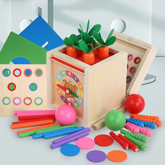 Early Education Wooden 6 in 1 Intelligence Toy