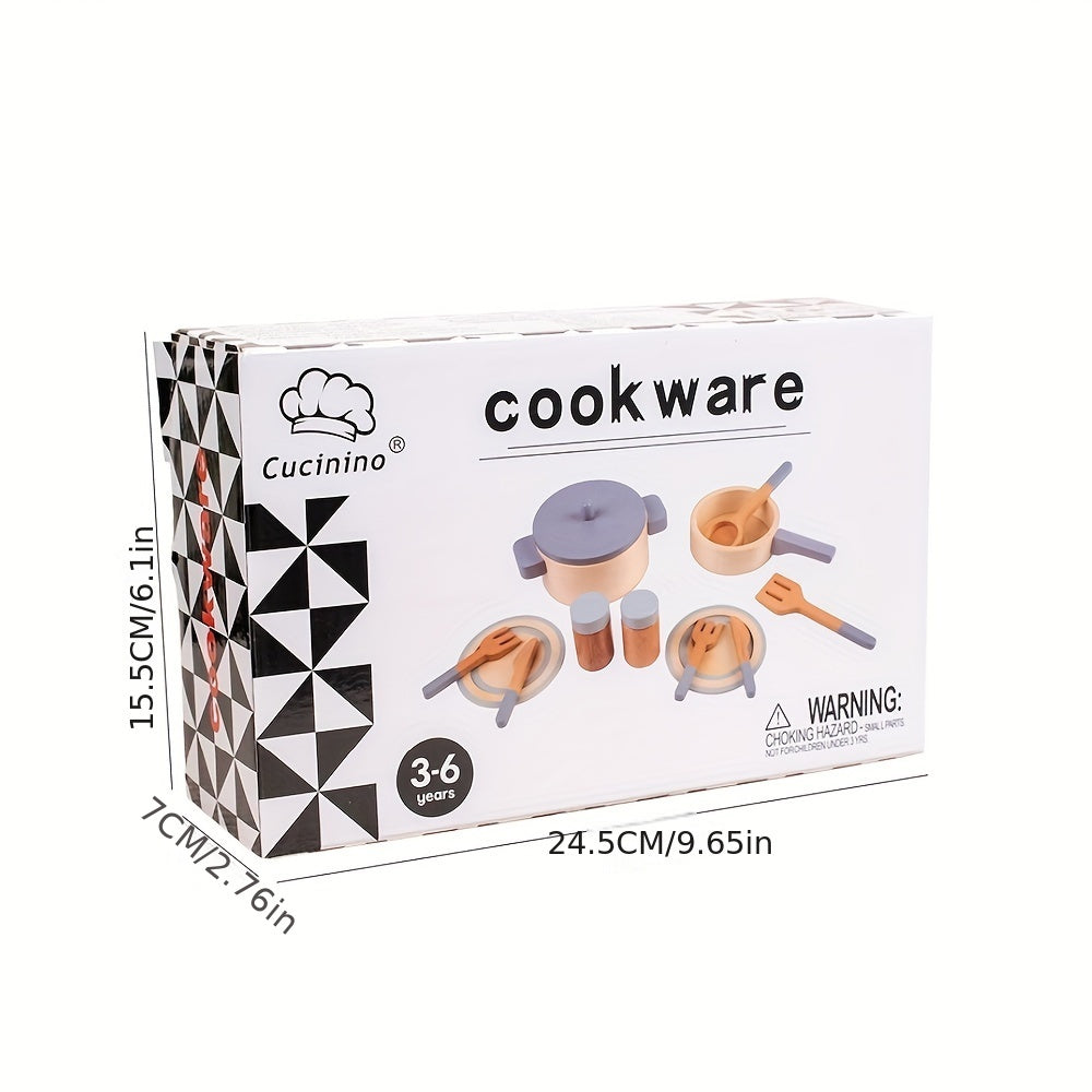 Kids Play Kitchen Set Cookware Toy Set Interactive Cooking Utensils