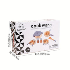 Kids Play Kitchen Set Cookware Toy Set Interactive Cooking Utensils