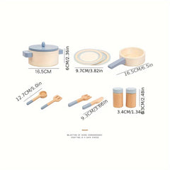 Kids Play Kitchen Set Cookware Toy Set Interactive Cooking Utensils