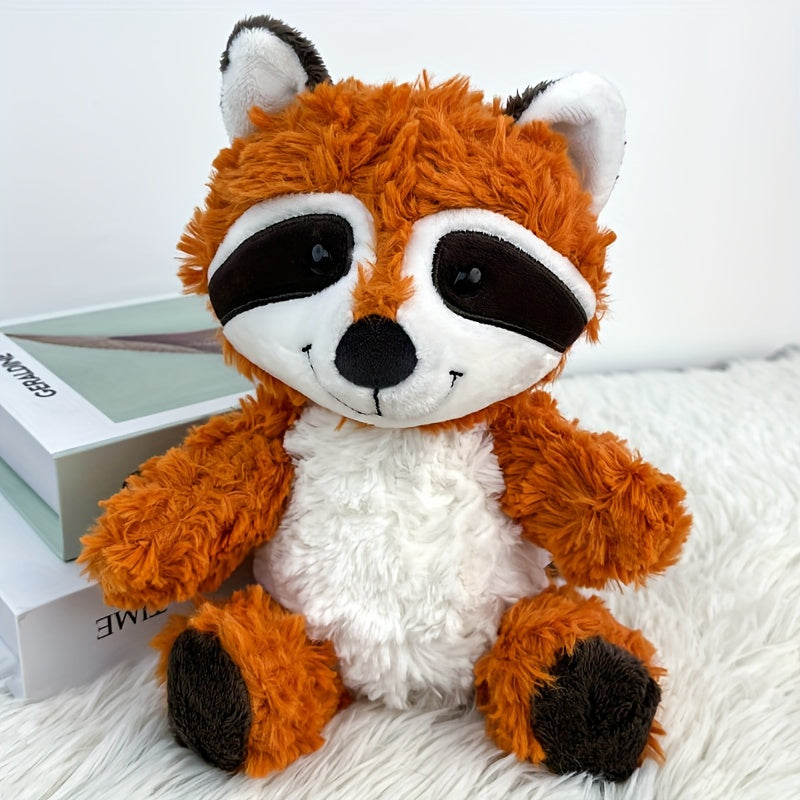 Cute Raccoon Plush Pillow Soft Polyester Stuffed Animal Toy with Long Tail