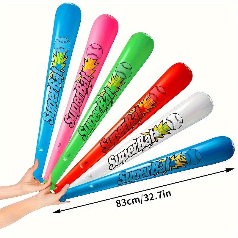 6pcs PVC Inflatable Baseball Sticks for Indoor and Outdoor Sports