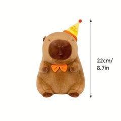 7inch Dolphin Doll Birthday Hat Capybara Plush Toy