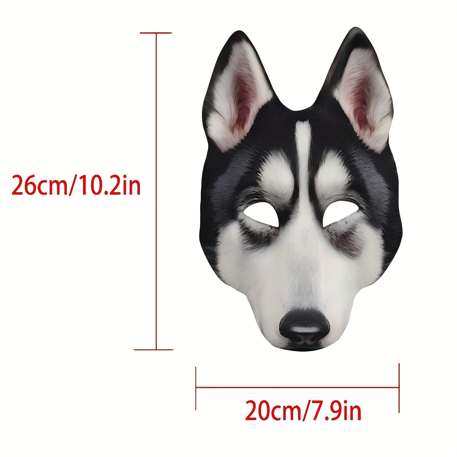 Husky Dog Mask Animal Costume Halloween Party Accessory