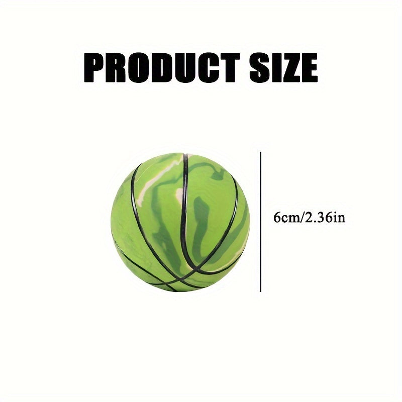 2pcs Camouflage Rubber Elastic Balls Small Basketball Outdoor Sports Toys