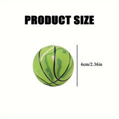 2pcs Camouflage Rubber Elastic Balls Small Basketball Outdoor Sports Toys