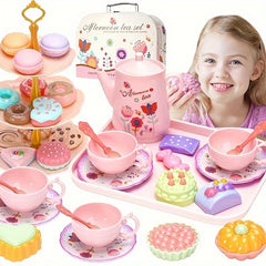 DIY Pretend Play Toy Simulation Tea Set Tableware Play House Kitchen Afternoon T
