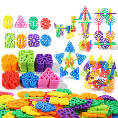 98pcs Snowflakes Building Blocks Puzzle DIY Assembly Educational Toys