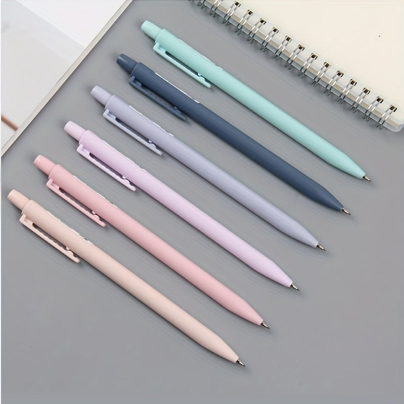 6pcs Morandi Solid Activity Pencil Press Pencil With Eraser