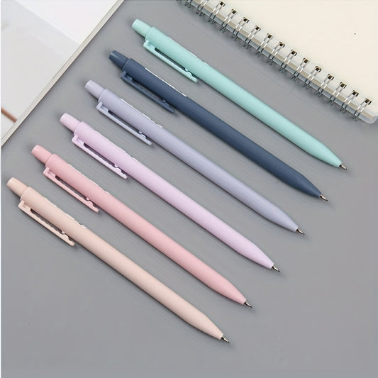 6pcs Morandi Solid Activity Pencil Press Pencil With Eraser