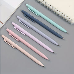 6pcs Morandi Solid Activity Pencil Press Pencil With Eraser