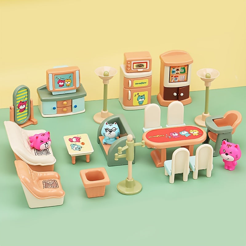 Cat Care Center Playset with Life-like Kittens