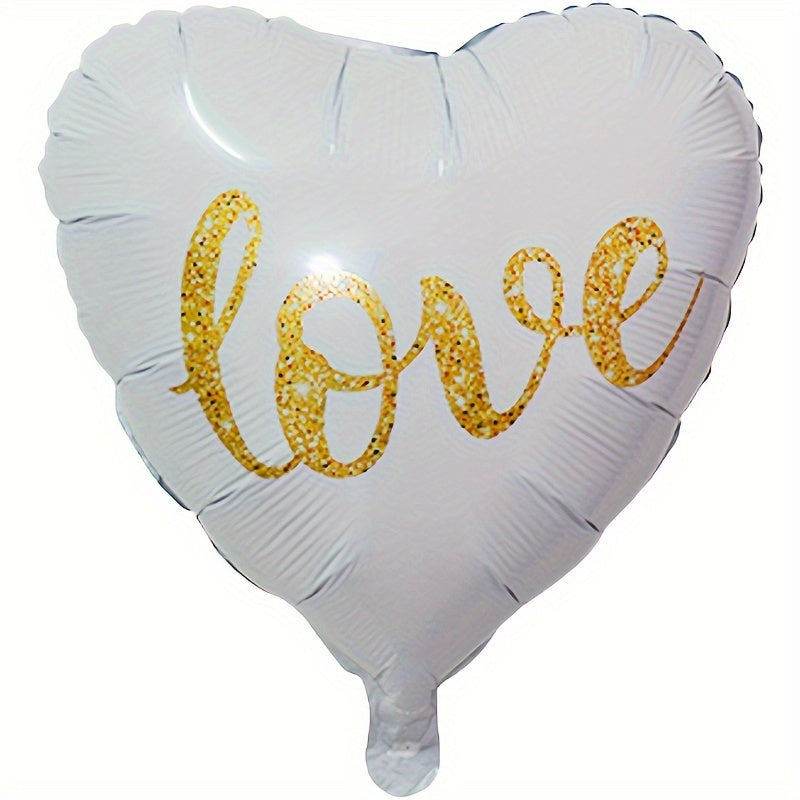 9pcs Wedding Aluminum Film Balloons Love Anniversary Decor Props