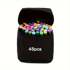 Non-Toxic Fabric Markers Set 48 Colors Machine Washable for Canvas T-Shirts