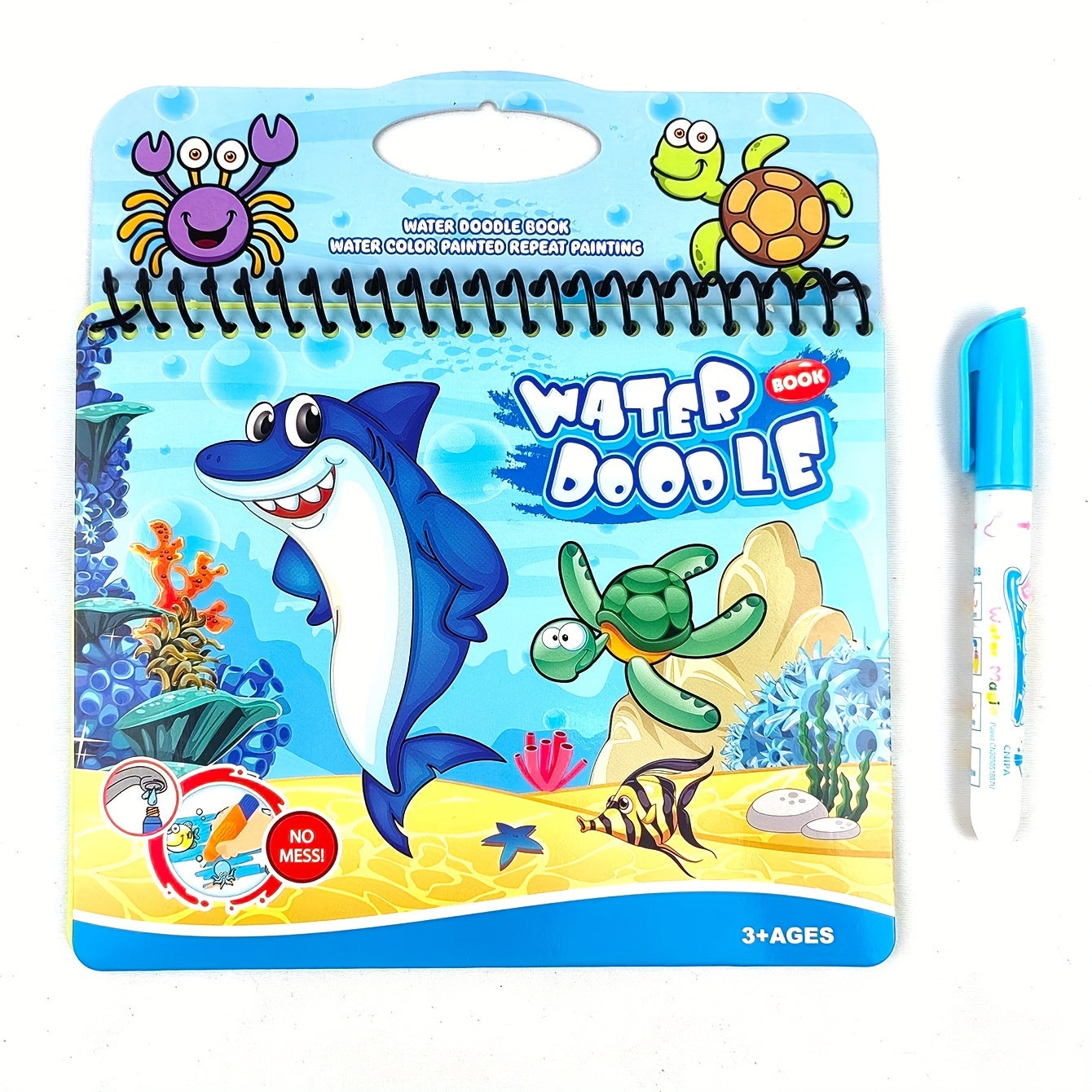 Magic Water Painting Book for Kids - Reusable Graffiti Coloring Book