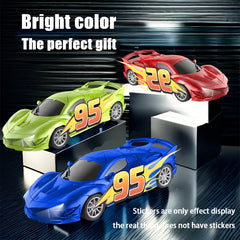 Remote Control Toy Car with Stickers for Indoor & Patio Play