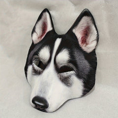 Husky Dog Mask Animal Costume Halloween Party Accessory