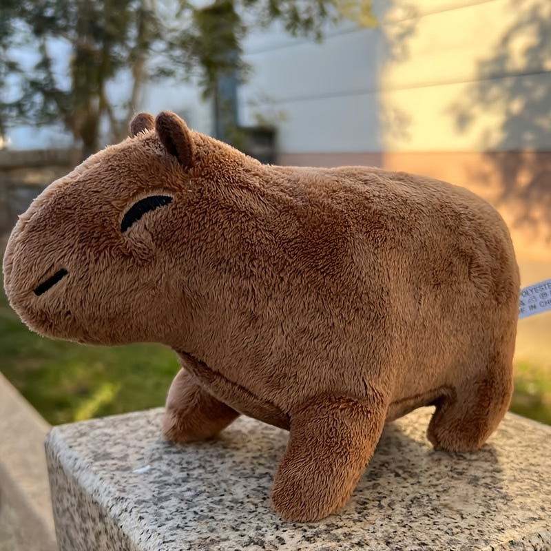 8in Capybara Rodent Plush Toys Lifelike Soft Animal Holiday Decor