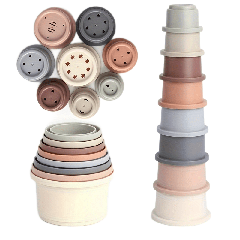 8 Stacking Cups Beach Toys Educational Music Bath Boys