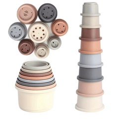 8 Stacking Cups Beach Toys Educational Music Bath Boys