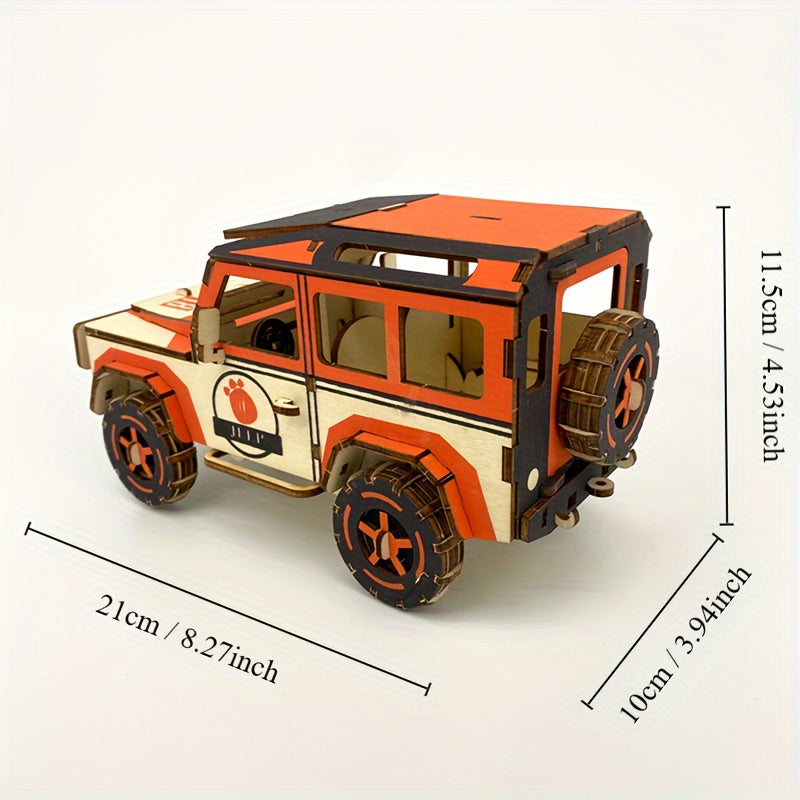 Wooden 3D Puzzle Cottages All Terrain Vehicle Models Kit
