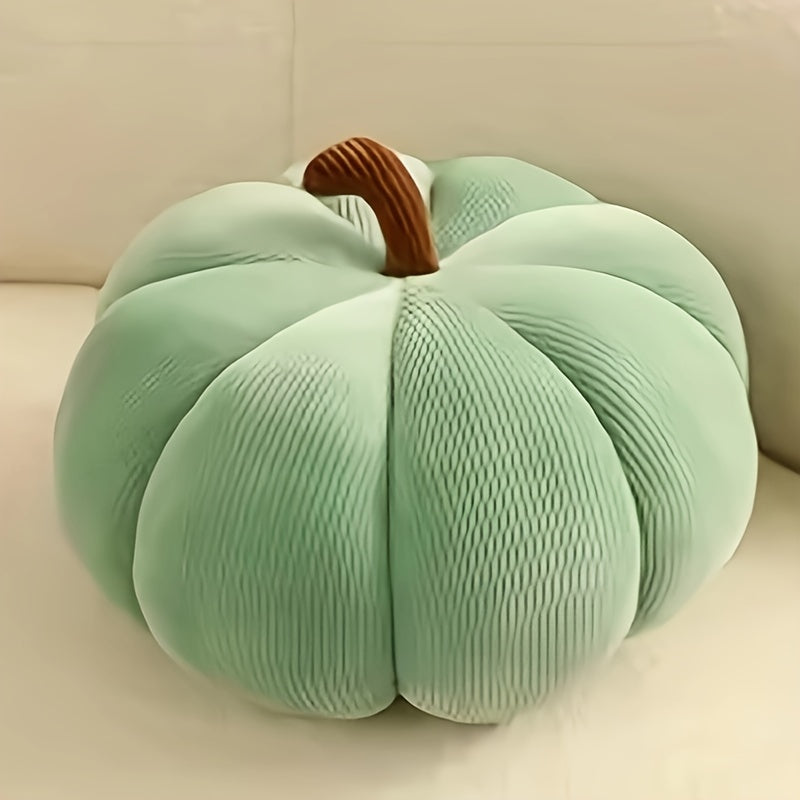 Molutian Fluffy 3D Pumpkin Plush Pillow for Halloween & Thanksgiving Decor