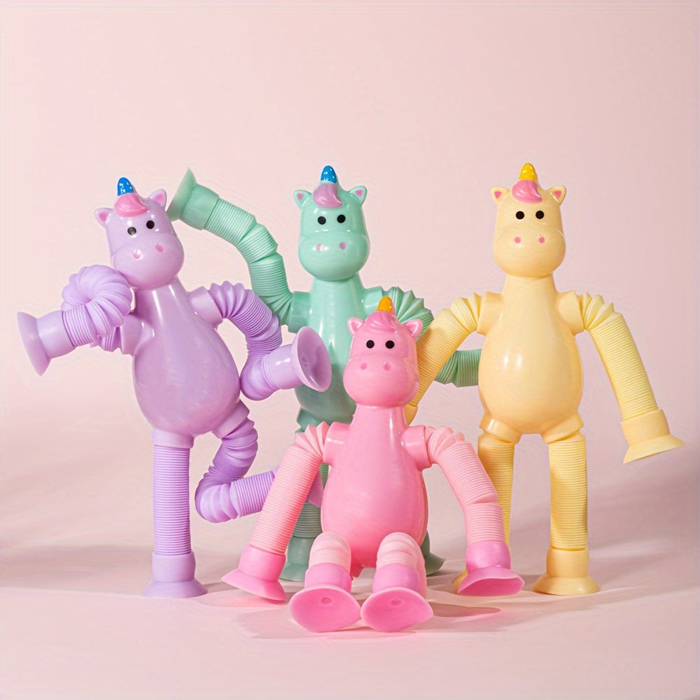 Telescopic Toys 4 Packs Big Monkey Unicorn Giraffe Decompression Birthday Pa