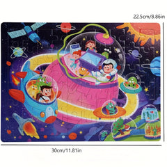 Wooden Jigsaw Puzzle Set for Kids - Cartoon & Animal Themed Toy