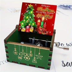 Classic Christmas Tree Hand Cranked Music Box 1pc