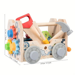 Wooden Tool Table Set for Kids - Early Education Disassembly Toy
