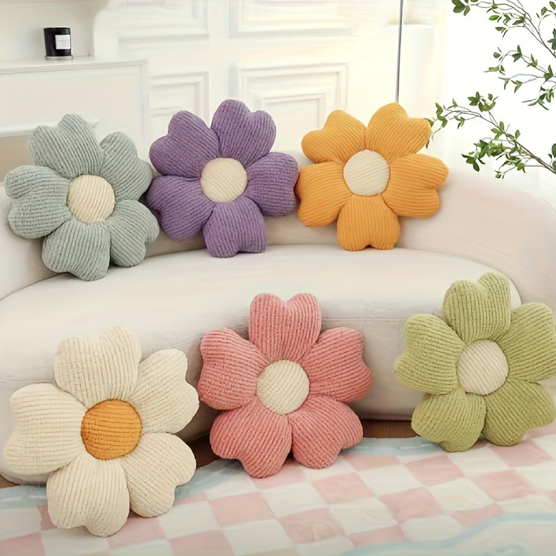 Five Petals Flower Cushion 19.7in Compression Bag Packaging Six Colors
