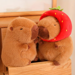 Capybara Plush with Strawberry Delight Ultra Soft Anime Stuffed Animal Toy
