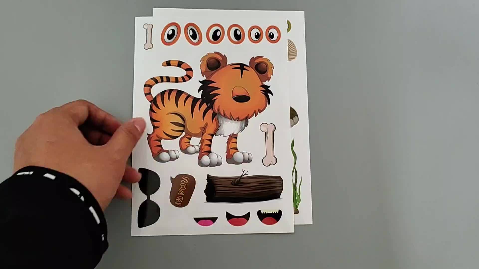Zoo Animal DIY Stickers Set - Cartoon Puzzle Decoration