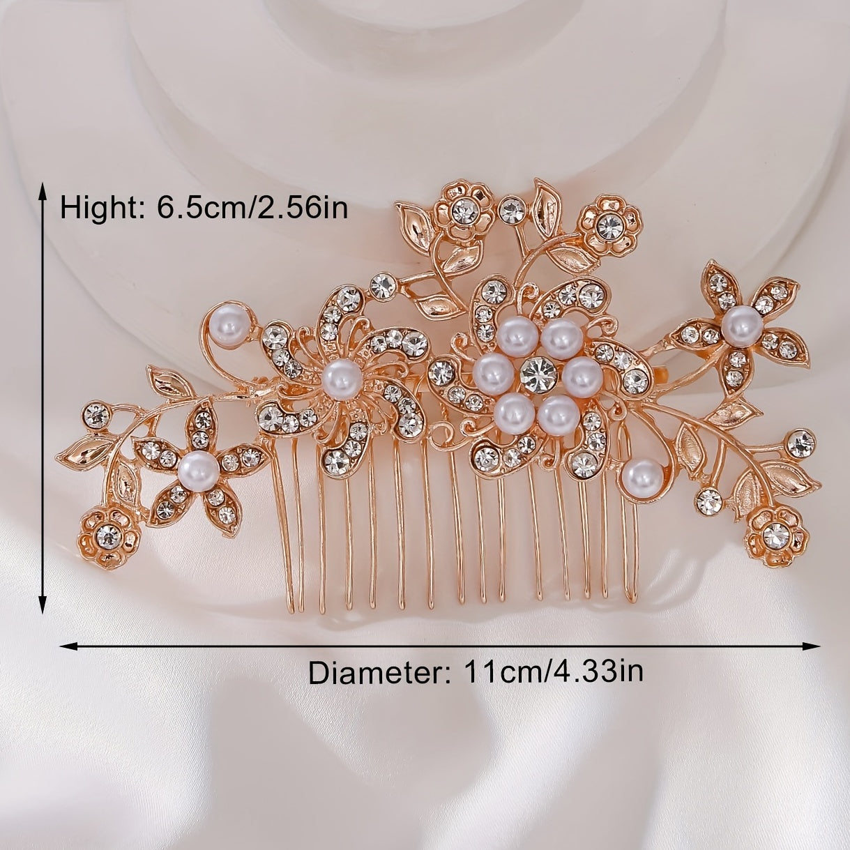 Bride Wedding Hair Comb Pearl Rhinestones Head Accessories