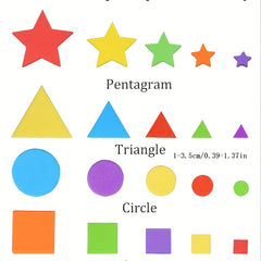 500pcs Geometric Letter Shape Foam Stickers Self-adhesive Craft Party Decoration