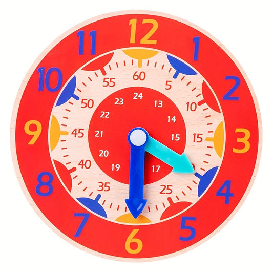 Wooden Educational Clock Model Toy Children's Time Learning Gift