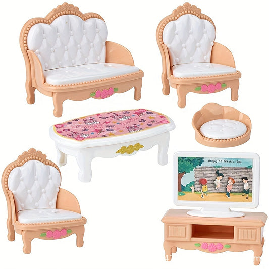 12-Piece Dollhouse Furniture Set for Bedroom Living Room Kitchen Bathroom