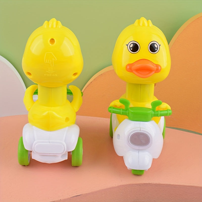 Duck Toy Cars Set for Toddlers - Friction Powered Press and Go Cartoon Vehicle