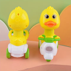 Duck Toy Cars Set for Toddlers - Friction Powered Press and Go Cartoon Vehicle