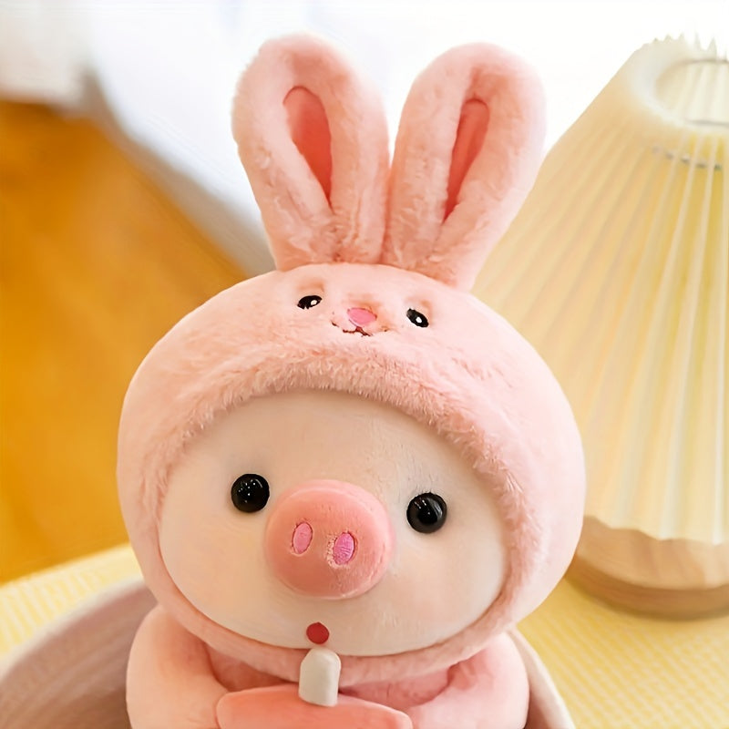 Cute Milk Tea Animal Plush Toy Pink Doll for Holiday Gift