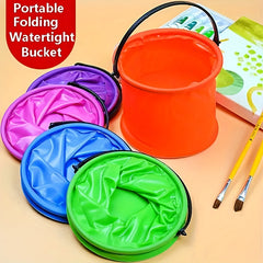2pcs Mini Folding Beach Buckets for Kids Durable PVC Sand & Water Play