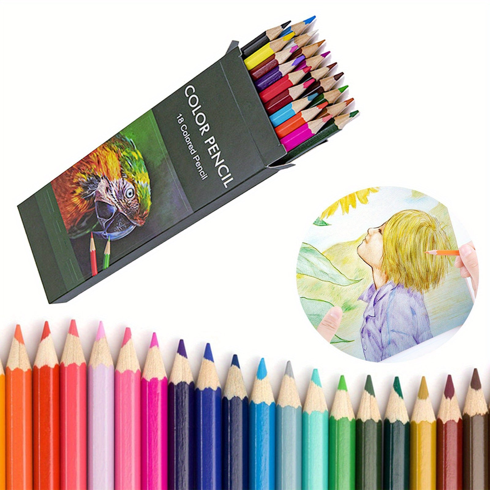 Vibrant Colored Pencils Set for Art Drawing