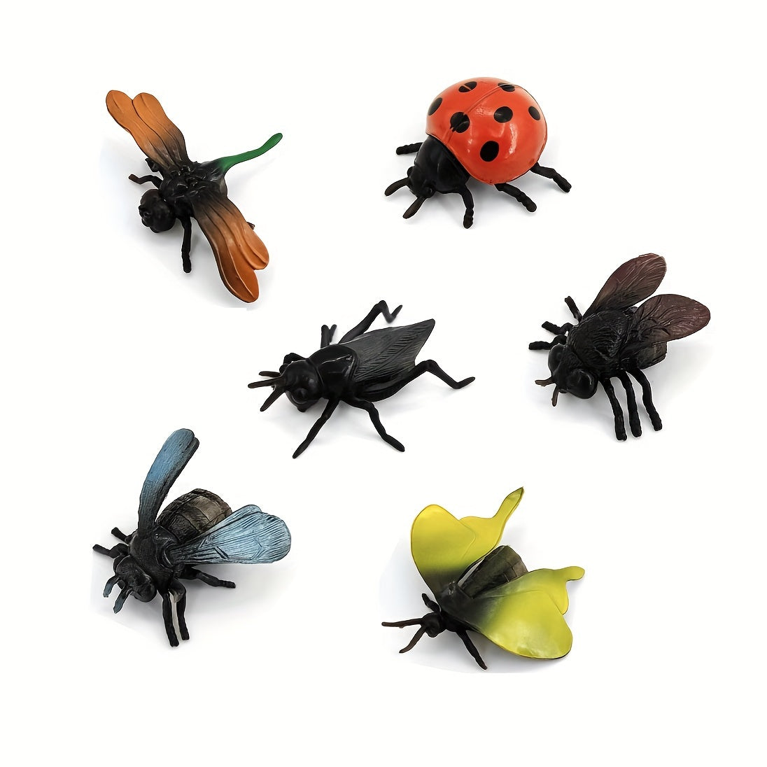 6pcs Finger Puppet Insects Soft Rubber Set for Interactive Play