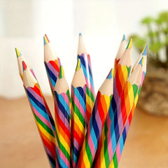 4 Pcs Rainbow Pencil Set for Art School Supplies