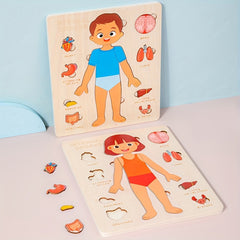 Kids Body Structure Cognition Wooden Puzzle Toy